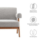 Modway Lyra Boucle Fabric Loveseat
