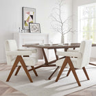 Modway Lyra Boucle Fabric Dining Room Chair Set of 2