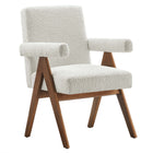 Modway Lyra Boucle Fabric Dining Room Chair Set of 2