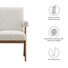 Modway Lyra Boucle Fabric Dining Room Chair Set of 2