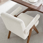 Modway Lyra Boucle Fabric Dining Room Chair Set of 2