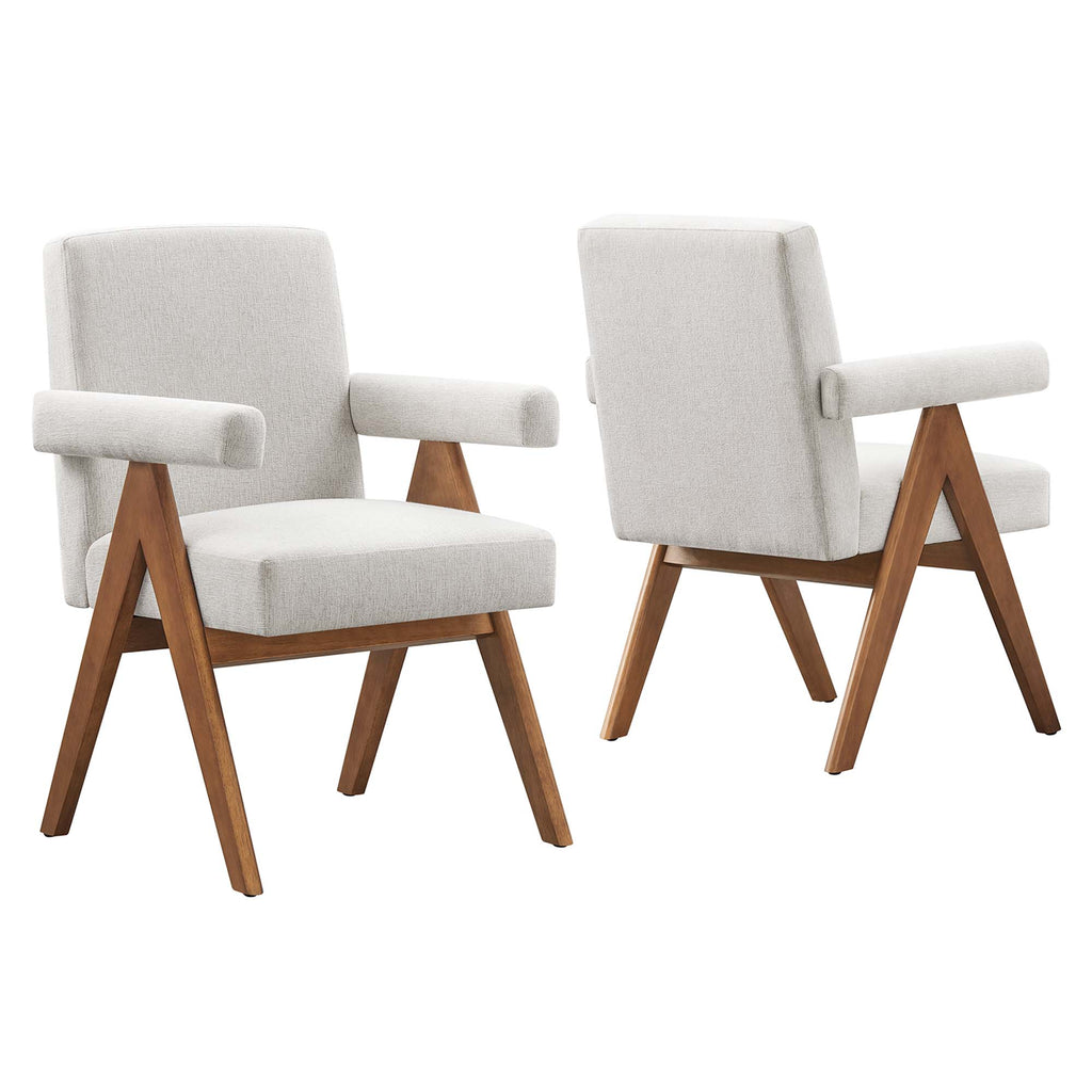 Modway Lyra Fabric Dining Room Chair Set of 2  