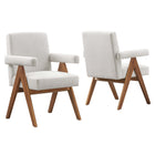 Modway Lyra Fabric Dining Room Chair Set of 2  