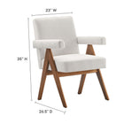 Modway Lyra Fabric Dining Room Chair Set of 2