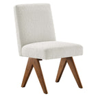 Modway Lyra Boucle Fabric Dining Room Side Chair Set of 2