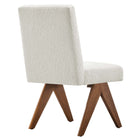 Modway Lyra Boucle Fabric Dining Room Side Chair Set of 2