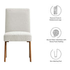 Modway Lyra Boucle Fabric Dining Room Side Chair Set of 2