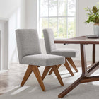 Modway Lyra Boucle Fabric Dining Room Side Chair Set of 2