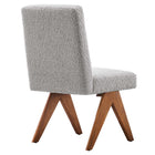 Modway Lyra Boucle Fabric Dining Room Side Chair Set of 2
