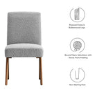 Modway Lyra Boucle Fabric Dining Room Side Chair Set of 2