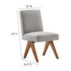 Modway Lyra Boucle Fabric Dining Room Side Chair Set of 2