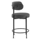 Modway Albie Boucle Fabric Counter Stools Set of 2