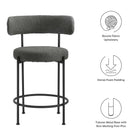 Modway Albie Boucle Fabric Counter Stools Set of 2