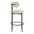 Modway Albie Boucle Fabric Bar Stools Set of 2