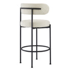 Modway Albie Boucle Fabric Bar Stools Set of 2