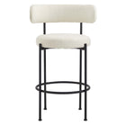 Modway Albie Boucle Fabric Bar Stools Set of 2