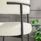 Modway Albie Boucle Fabric Bar Stools Set of 2