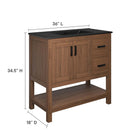 Modway Ashlyn 36" Wood Bathroom Vanity