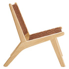 Modway Saoirse Leather Wood Accent Lounge Chair
