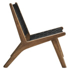 Modway Saoirse Leather Wood Accent Lounge Chair