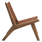 Modway Saoirse Leather Wood Accent Lounge Chair