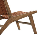 Modway Saoirse Leather Wood Accent Lounge Chair