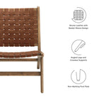 Modway Saoirse Leather Wood Accent Lounge Chair