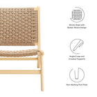 Modway Saoirse Woven Rope Wood Accent Lounge Chair