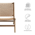Modway Saoirse Woven Rope Wood Accent Lounge Chair
