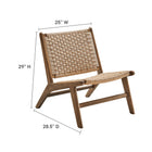 Modway Saoirse Woven Rope Wood Accent Lounge Chair