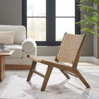 Modway Saoirse Woven Rope Wood Accent Lounge Chair