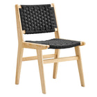 Modway Saoirse Woven Rope Wood Dining Side Chair Set of 2