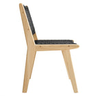 Modway Saoirse Woven Rope Wood Dining Side Chair Set of 2