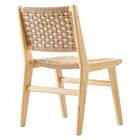 Modway Saoirse Woven Rope Wood Dining Side Chair Set of 2