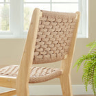Modway Saoirse Woven Rope Wood Dining Side Chair Set of 2