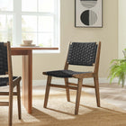 Modway Saoirse Woven Rope Wood Dining Side Chair Set of 2