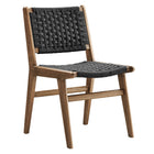 Modway Saoirse Woven Rope Wood Dining Side Chair Set of 2