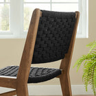 Modway Saoirse Woven Rope Wood Dining Side Chair Set of 2