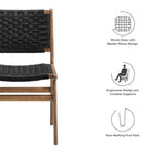 Modway Saoirse Woven Rope Wood Dining Side Chair Set of 2
