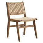 Modway Saoirse Woven Rope Wood Dining Side Chair Set of 2