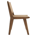 Modway Saoirse Woven Rope Wood Dining Side Chair Set of 2