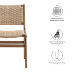 Modway Saoirse Woven Rope Wood Dining Side Chair Set of 2