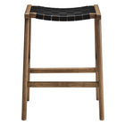 Modway Saoirse Faux Leather Wood Counter Stool Set of 2