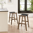Modway Saoirse Faux Leather Wood Counter Stool Set of 2