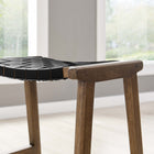 Modway Saoirse Faux Leather Wood Counter Stool Set of 2