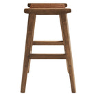 Modway Saoirse Faux Leather Wood Counter Stool Set of 2