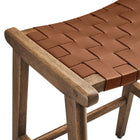 Modway Saoirse Faux Leather Wood Counter Stool Set of 2