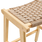 Modway Saoirse Woven Rope Wood Counter Stool Set of 2