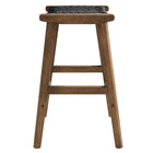 Modway Saoirse Woven Rope Wood Counter Stool Set of 2