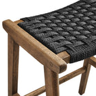 Modway Saoirse Woven Rope Wood Counter Stool Set of 2